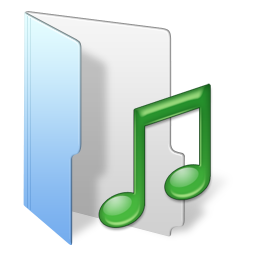 Folder Blue Music Icon 256x256 png